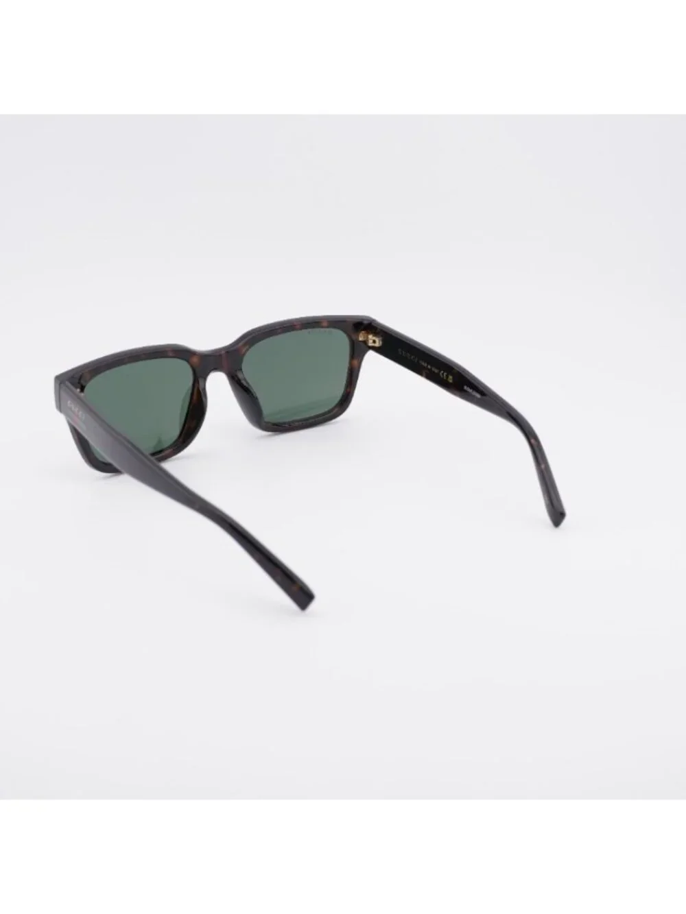 Gucci GG1857SK 002 Sunglasses Havana Square Frame, Green Lenses